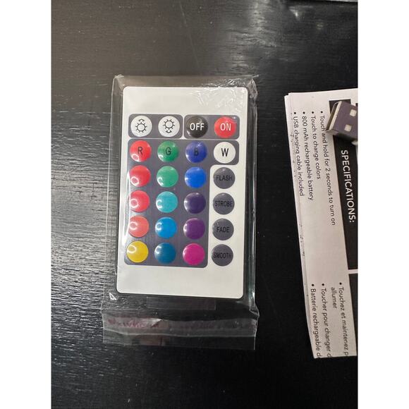 GLOBE LED Integrated Rechargeable Crystal Portable Touch Lamp with Remote New - Picture 12 of 16